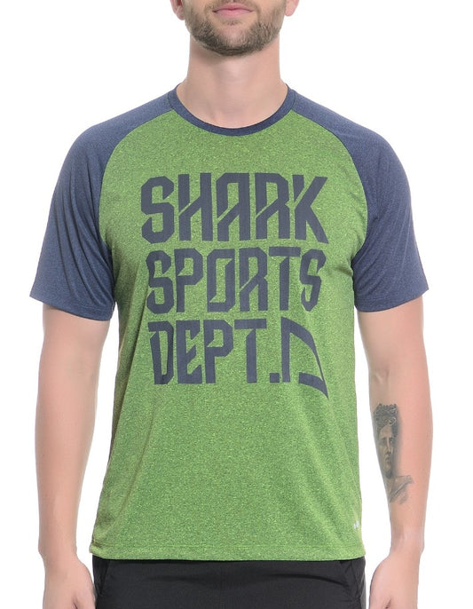 T-Shirt Shark Raglan Dry de Homem